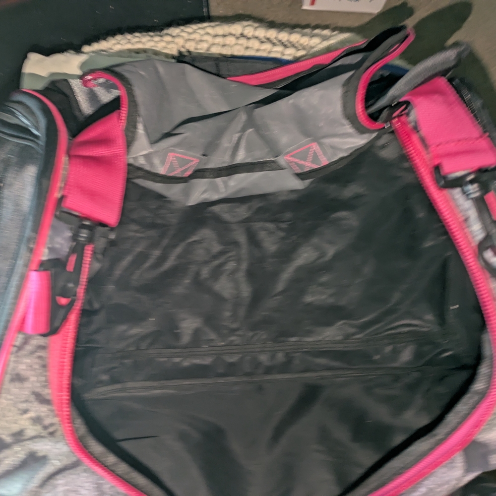 Protege Gray and Pink Duffel Bag - Picture 8 of 9
